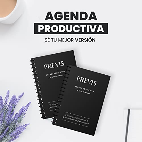 Previs Agenda Productiva y Organizadora Diaria, Semanal y Mensual con Objetivos, Propósitos y Retos - Agenda Empresarial y Personal - Crecimiento Personal y Profesional