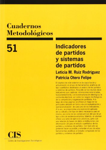 Cuadernos Metodológicos 51-Indicadores de partidos y sistemas de partidos