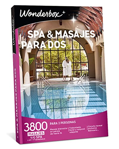WONDERBOX Caja Regalo - SPA & MASAJES para Dos - 3.800 experiencias para Dos Personas - Idea de Regalo Navidad
